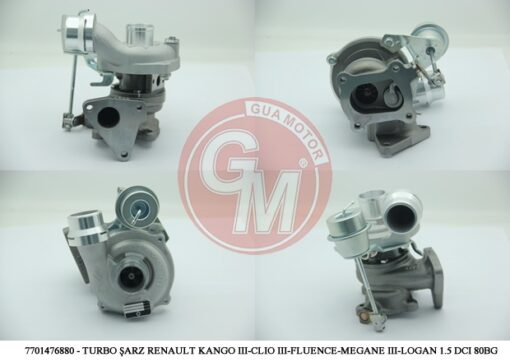 Turbo Şarj Renault Kango Dacıa Logan Logan Mcw 1.5 Dcı 80-85bg - 7701476880-478276H307056-7701476041