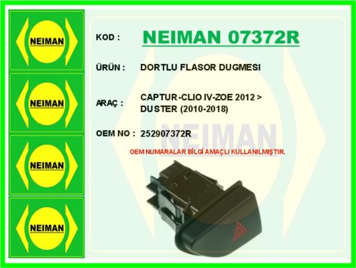 Dortlu Flasor Dugmesı Captur-clıo Iv-zoe 2012 > Duster 2010-2018 - 252907372R