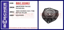 Amortisör Takozu Ön Sağ-sol Megane Iı 02> Scenıc Iı 02> Tüm Motor Tipleri - 8200222463
