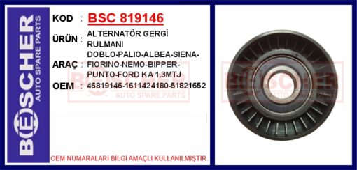 Alternatör Gergi Rulmanı Doblo-palıo-albea-sıena-fıorıno-nemo-bıpper-punto-ford Ka 1.3mtj - 46819146-1611424180-51821652