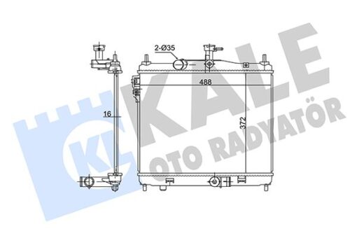 Radyatör Hyundaı Getz 1.5crdı 06> Mt Ac-nac Brazıng 372x488x16 Su Radyatörü - 253101C600-253101C606