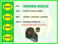 Dortlu Flasor Dugmesı Duster - Logan Mcv - Sandero - 8200602232-252905315R