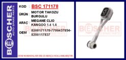 Motor Takozu Burgulu Megane Clio Kangoo 1.4 1.6 - 8200171178-7700437854-8200117837