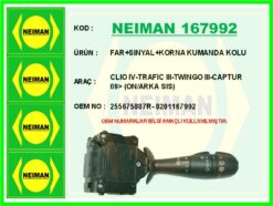 Far Sınyal Korna Kumanda Kolu Clıo Iv-trafıc Iıı-twıngo Iıı-captur 09> On/arka Sıs - 255675887R-8201167992
