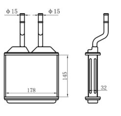 Kalorifer Radyatörü Brazing Corsa B 93-00 -tıgra 94-98 -combo 145x178x32 - 1618020-52463287-62459431