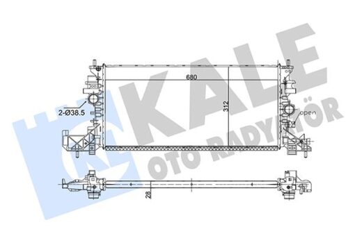 Radyatör Al/brz Opel Astra K B16 1.0 1.2 1.4 1.6 Turbo 1.5crdı 1.6cdtı 15 > Mt - 39146897-13453906-13453907-39055162