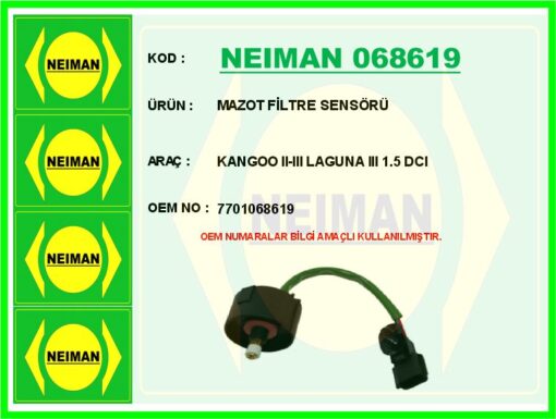 Mazot Filtre Sensörü Kangoo Iı-ııı Laguna Iıı 1.5 Dcı - 7701068619