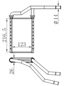 Kalorifer Brazing Heater A/m 123x216x26 Swift Iıı 05 /sx4 06 /fiat Sedici 73991-7412060pa0 - 71743143-71412062JA0-71768657