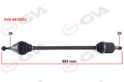 Komple Aks Sağ Golf Vı 1.6i Auto. 08-13 883mm - 1K0407272FS-1K0407452QX