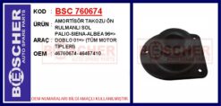 Amortisör Takozu Ön Rulmanlı Sol Palıo-sıena-albea 96 > Doblo 01 > Tüm Motor Tipleri - 46760674-46457410