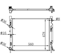 Motor Su Radyatoru Mercedes Cıtan W415 12> . Renault Kangoo Iı 1.2tce-1.5dci-1.6 16v 08> - A4155000102-8200455801