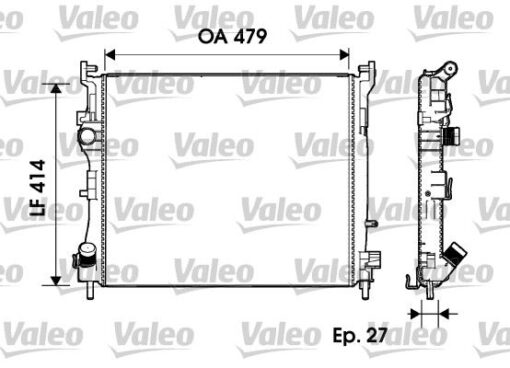 Motor Su Radyatörü Renault Clıo Iı 98>05 Symbol 00> Symbol Iı 08> 1.5dcı Mt Ac Mekanik 480x416x34 - 7711497455-8200245596-8660003470