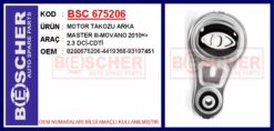 Motor Takozu Arka Master Iıı-movano 2010 > 2.3 Dci-cdti - 8200675206-93197451-4419368