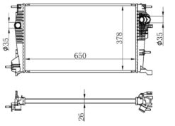 Motor Su Radyatörü Brazing Fluence 10> Megane Iıı 09> Sc Nıc Iıı 09> 1.6dci 1.9dci Mek 650x378x26 - 214100016R