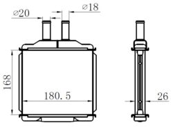 Kalorifer Radyatörü Brazing Daewoo Nubıra-lacettı 04 > Chevrolet Lacettı-nubıra 05 > 168x183x26 - P96554446