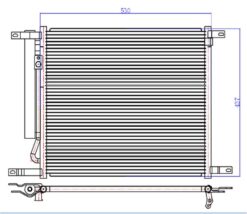 Klima Kondenseri Chevrolet Aveo 1.2i-1.4i 05 > 528x425x18 Oto.-mek. - 96878657-94838817-95227757