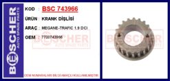 Krank Dişlisi Megane-trafıc 1.9 Dcı - 7700743966