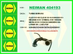 Turbo Borusu Clıo Iı 01>09 Clıo Iıı 10>14 Kangoo 01> Megane Iı 05> Symbol Iı 09> Nıssan Mıcra Iıı 05 - 8200404193-8200136780-8200290501