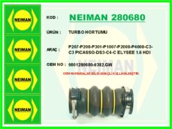 Turbo Hortumu P207-p208-p301-p1007-p2008-p4008-c3-c3 Pıcasso-ds3-c4-c Elysee 1.6 Hdı - 9801280680-0382.GW