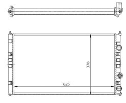 Radyatör Passat-golf Iıı 2.8 Vr6-polo-lupo 1.4 16v-1.7sdı-ıbıza Iı-cordoba-arosa Ac Mek 627x377x34 - 1H0121253BE-6N0121253M-1H0121253BJ