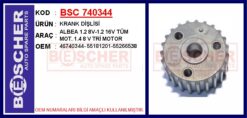 Krank Dişlisi Albea 1.2 8v-1.2 16v Tüm Mot. 1.4 8 V Tri Motor - 46740344-55181201-55266538