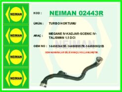 Turbo Hortumu Renault Grand Scenıc Iv 16>23 Kadjar 15> Megane Iv 15> Talısman 16>22 1.5 Dcı K9k Nı Ssan Qashqaı Iı 13> 1.5 Dcı K9k - 144608957R-144602443R-1446000Q1B