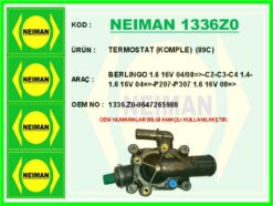 Termostat Komple 89c Berlıngo 1.6 16v 04/08 >-c2-c3-c4 1.4-1.6 16v 04 >-p207-p307 1.6 16v 08 > - 1336.Z0-9647265980
