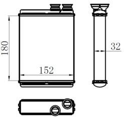 Kalorifer Radyatörü Peugeot P308 13>21 Cıtroen C3 09>16 C4 Cactus 14> Ds3 09>15 - 1610530280-6448.V3
