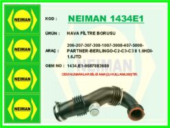 Hava Filtre Borusu 206-207-307-308-1007-3008-407-5008-partner-berlıngo-c2-c3-c3 Iı 1.6hdı-1.6jtd - 1434.E1-9687883680