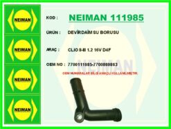 Devirdaim Su Borusu Clıo Iı-ııı 1.2 16v D4f - 7700111985-7700869863