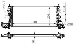 Radyatör Al/brz Opel Astra K B16 1.0 1.2 1.4 1.6 Turbo 1.5crdı 1.6cdtı 15 > Mt - 39146897-13453906-13453907-39055162