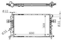 Radyatör Astra G-zafıra 1.4 16v-1.6 16v-1.8 16v-2.0 16v-2.2 16v Ac Klimasız Mekanik Brazıng 600x368x16 - 93177121-9193265-1300214-1300257