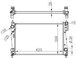 Radyatör Corsa D 1.3cdtı Mek Ac Klimasız 620x415x16 - 55703926-13313295-1300296-1300415