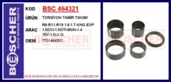 Torsiyon Tamir Takımı R9-r11-r19 1.6-1.7-kng-exp 1.5dcı-1.9dtı-mgn-1.4 16v-1.6i-2.0i - 7701464321