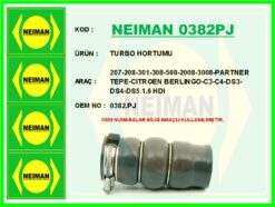 Turbo Hortumu 207-208-301-308-508-2008-3008-partner Tepe-cıtroen Berlıngo-c3-c4-ds3-ds4-ds5 1.6 Hdı - 0382.PJ