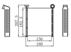 Kalorifer Radyatörü Brazing Golf Vı -jetta Iv-1.2tsı-1.4tsı-1.6-2.0tdı 155x185x26 - 5C0819031