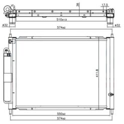 Radyatör Kondenser Tüplü Clıo Iıı-modus 1.5 Dcı Mek Ac 510x382x18 16 - 8200134606-8200289194-8200688382