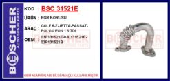 Egr Borusu Golf 6-7-jetta-passat-polo-leon 1.6 Tdı. - 03P131521E-03L131521P-03P131521B