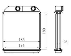 Kalorifer Rdayatörü Brazing L200 180x174x26 - MR315932