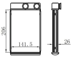 Kalorifer Radyatörü Brazing Opel Insignia 2.0 Cdti 08 > Cruze 06 > 206x150x26 Oto.-mek. - 13263329