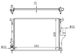 Motor Su Radyatörü Dacıa Logan 06> Sandero 08> Duster 10> 1.4 1.5dci 1.6 Ac 585x408x22 - 8200735039-214100980R