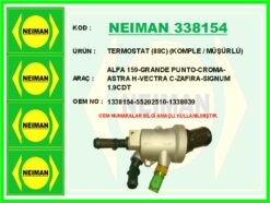 Termostat 88c Komple / Müşürlü Alfa 159-grande Punto-croma-astra H-vectra C-zafıra-sıgnum 1.9cdt - 1338154-55202510-1338039