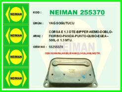 Yağ Soğutucu Fıat Egea 16> 500l 12> Doblo 15> Fıorıno 16> Alfa Romeo Mito 09>18 1.3d Mtj Euro 6 - 46339229-55255370-55283611