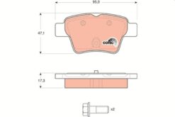 Arka Fren Balatası Peugeot P307 00> P307 Sw 02> P307 Cc 03> P207 06> Cıtroen C4 04>08> Küçük Tip - 4254.19-4254.40-4253.98-4253.25