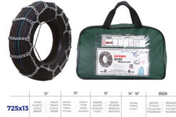 Patinaj Zinciri Binek Ve Hafif Tic.araç Serme 13-14-15-16 Jant 725x13 Zincir Ebatları İçin Resime