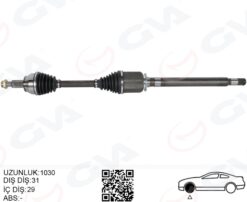 Komple Aks Ön Sağ Dıscovery 5 L462 R.r 4 L405 R.r Sport 2 L494 1030mm - LR064635-LR034531-LR064251-LR045441