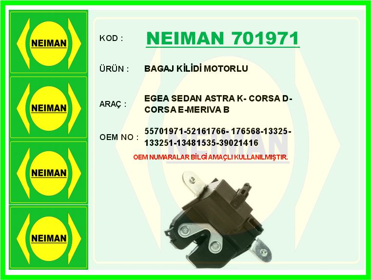Bagaj Kilidi Motorlu Egea Sedan Astra K- Corsa D- Corsa E-merıva B - 55701971-52161766-176568-13325-1332 1 Bagaj Kilidi Motorlu Egea Sedan Astra K- Corsa D- Corsa E-merıva B - 55701971-52161766-176568-13325-1332
