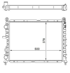 Radyatör Tmpr-tıpo 1.4i-1.6i Mek Ac Klimasız 498x359x34 - 7775153-7641779-7655948