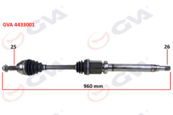 Ön Komple Aks Sağ Transıt Connect 1.8 Tdcı 02>14 75ps 960mm - 9T163B436AA-2T143B436AH