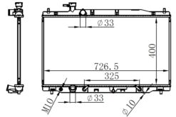 Radyatör Brazing Crv 07 > 400x726x16 - 19010RZPG51